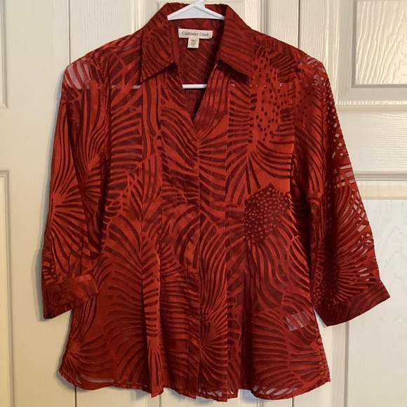 Coldwater Creek Tops - Coldwater Creek PXS red blouse - petite X-small